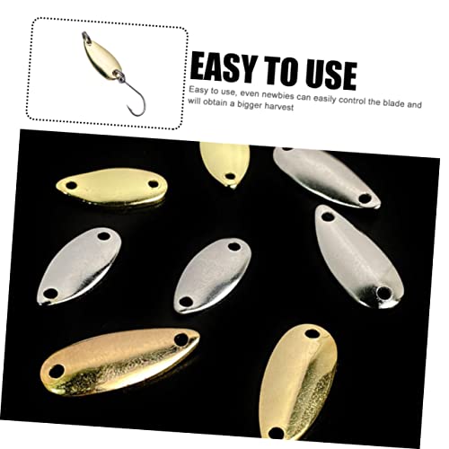 ABOOFAN 60pcs Fishing Lure Blades Metal Fishing Blades Angling Accessory for Attracting Various Fish
