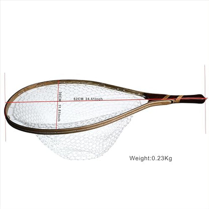 AIRROAD Fly Fishing Landing Net.Gifts for Father - style: Pu-3