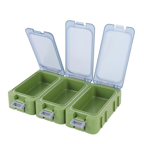 Small Tackle Box, Portable Fishing Gear Organizer with Transparent Window and Luminous Seal, for Anglers and Fishing Beginners (Green) - color: Green