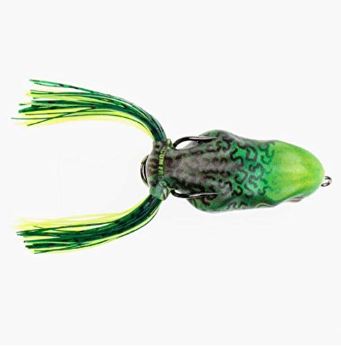 Scum Frog Trophy Series Topwater Bass Fishing Hollow Body Frog Lure with Weedless Hooks - color: Bullfrog, size: 5/8 Ounce