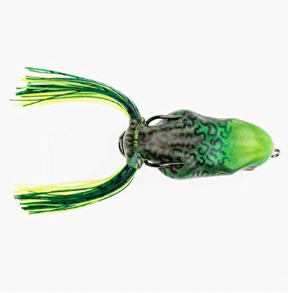 Scum Frog Trophy Series Topwater Bass Fishing Hollow Body Frog Lure with Weedless Hooks - color: Bullfrog, size: 5/8 Ounce