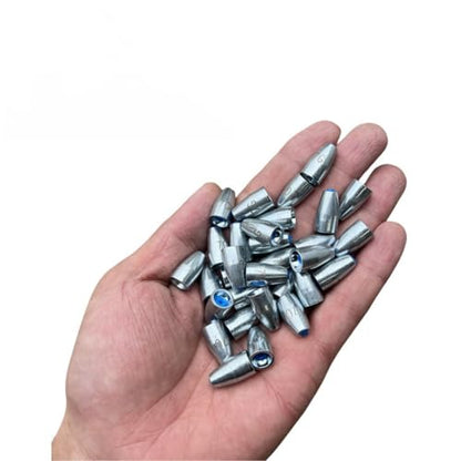 TOASIS Fishing Steel Weights Rubber-core Tube Sinkers - style: 7g/0.25_oz-20pcs
