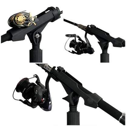 2 Pack Fishing Rod Holder with Track Mount Universal T-Shaped Screw Mounted on Rail for Kayak, Canoe, Fishing Boat - color: 2Pack Rod Holders