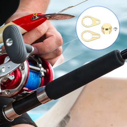 Fishing Reel Screw Nut Caps, Right Handle Locking Plate Nut Replacement Part - color: Champagne Gold, size: M7
