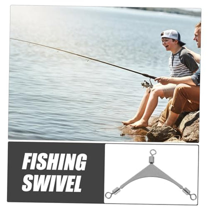 Sea Fishing Three-Prong Swivel Way Swivel Fishing Swivels Three Way Fishing Swivels Fishing - size: 6.30X4.00X0.20CM