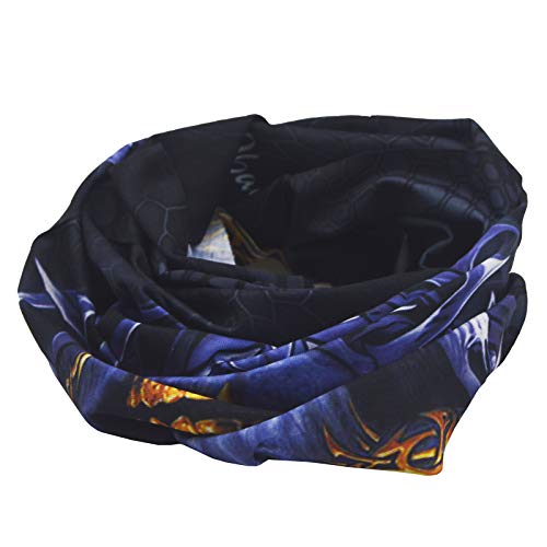 Obacle Neck Gaiter Face Mask Bandana for Dust Wind Sun Protection for Men Women - color: Skull Gold Teeth Open Mouth