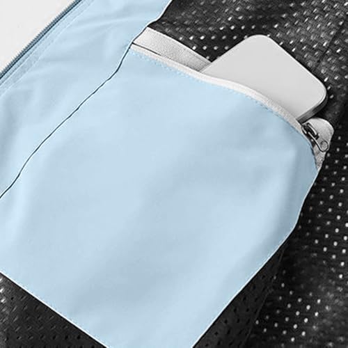 Fishing Vests for Men Lightweight Stand Collar Hiking Travel Vest - color: Light Blue, size: 3X-Large