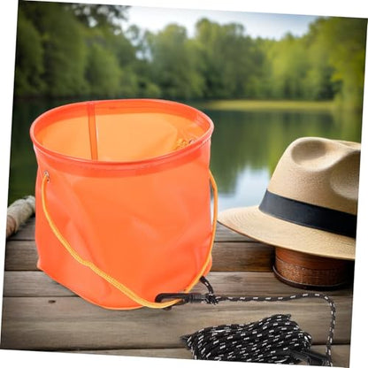 BESPORTBLE 1Pc Collapsible Eva Fishing Bucket Lightweight Storage Barrel with Ventilated Net for Bait for Lakes Rivers and Beaches Convenient Rope Handle for Easy Lifting
