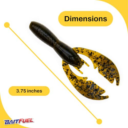 BAITFUEL Baby PACA Craw - color: Green Pumpkin Magic