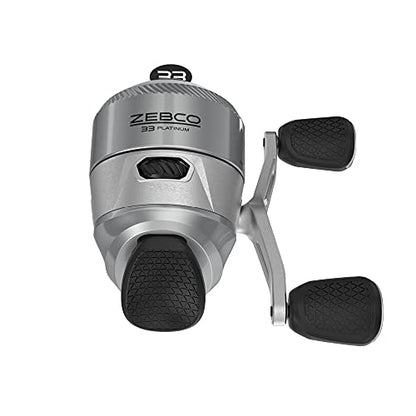 Zebco 33 Platinum Spincast Reel, 5 Ball Bearings (4 + Clutch), Instant Anti-Reverse with a Smooth Dial-Adjustable Drag, Powerful All-Metal Gears and Spooled with 10-Pound Cajun Line