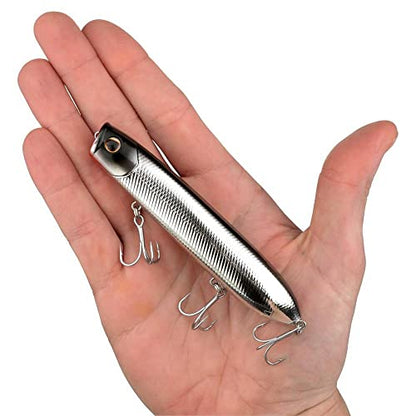 Berkley Cane Walker Saltwater Fishing Hard Bait - color: Black Chrome, size: 4 3/10in - 110 (5/7 oz)