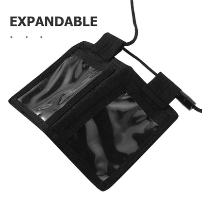 Waterproof Outdoor Id Card Holder Protecting Documents with Lanyard, Multifunctional PVC and Nylon Badge Sleeve Portable Card Holder for Long Trips and Outdoor Adventures