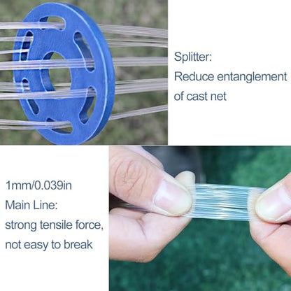 Lawaia Cast Net with Lead Sinkers Fishing Throw Nets Hand Castnet Shrimp Bait Traps 1/2 inch Mesh for Freshwater Saltwater with 3ft/4ft/5ft/ 6ft/ 7ft/ 8ft/ 9ft/ 10ft/ 11ft/ 12ft Radius - size: 9FT Radius
