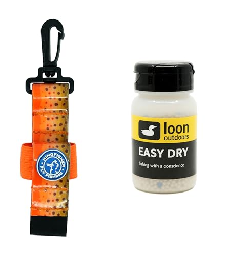 Loon Outdoors Easy Dry Powder Dry Fly Floatant with Kingfisher Dry Shake Holder - color: Fall Run Brown Trout