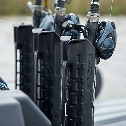 YakAttack AR Tube Rod Holder with LockNLoad Track Mount | Spinning & Casting Rod Compatible | Marine Grade Polymer | Fishing Kayak Track Mount Accessories | Made in the USA