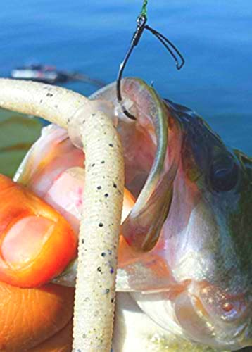 Sink-O-Ring Wacky Rig Kit O Ring NO Tool Needed Use Senko Worms Fishing Hooks O-Rings Easy to Rig Saves Time and Money (1/4", 3/8" OR 5/8" Black)