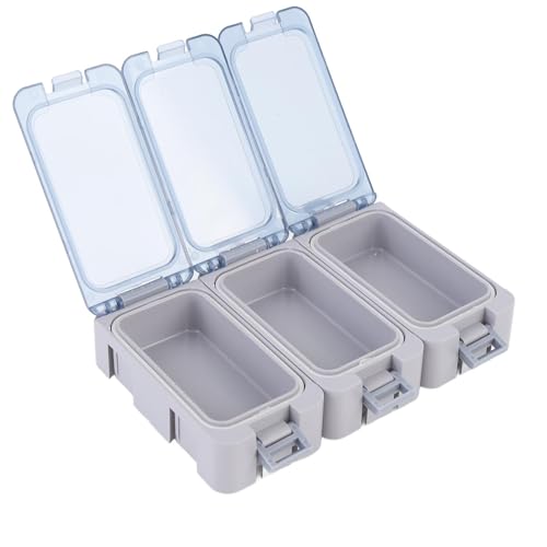 Alomejor Small Tackle Box, Luminous Fishing Tackle Organizer with Transparent Window and Safety Locks for Kayak Bank Fishing (PP Material) - color: Gray