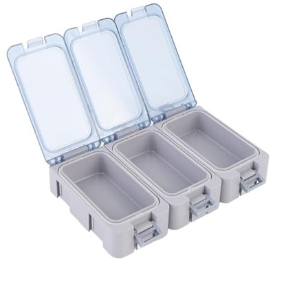 Alomejor Small Tackle Box, Luminous Fishing Tackle Organizer with Transparent Window and Safety Locks for Kayak Bank Fishing (PP Material) - color: Gray