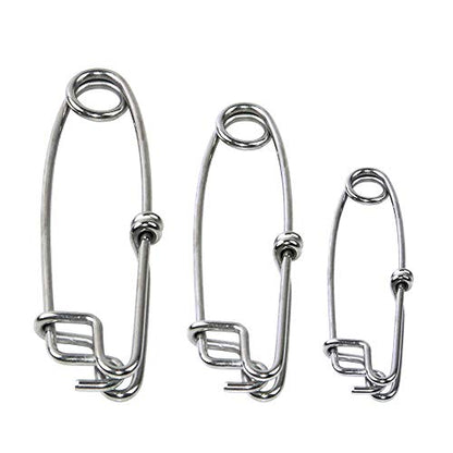 AGOOL Fishing Snaps Tuna Clips, 8 pcs Longline Clips Stainless Steel High Strength Branch Hanger Snap Floatline Fishing Clips Fishing Float Decoy - size: 4 inch