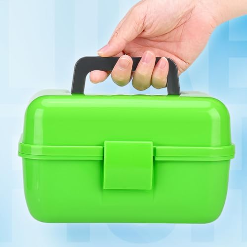Fishing Tackle Box, Durable PP Material 2 Tray Organizer, Compact Tackle Storage, 9.1x6.3x5.3 Inches for Anglers Men Women Freshwater Saltwater Travel