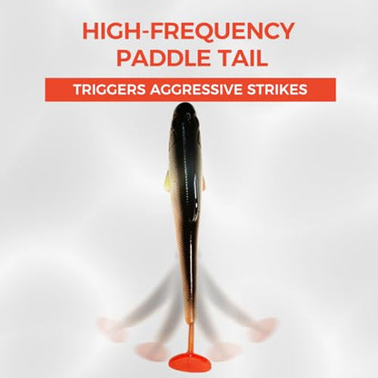 5/6Pcs Easy Catch Pre-Rigged Soft Lures,Baits for Bass Fishing - Jig Heads Soft Plastic Walleye Lures, Fishing Bait for Saltwater & Freshwater - color: 3.5",0.42oz,Orange
