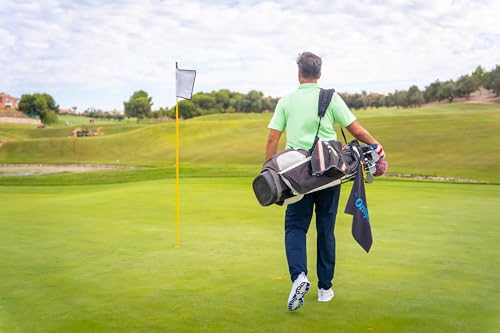 OnlyGolf Funny Microfiber Golf Towel – Large 14" x 20" Clip for Golf Bags Clubs Balls Perfect Golf Gag Gift Enthusiasts Waffle Men Premium Carabiner (Black OnlyCartGirls) - color: Black Onlycartgirls