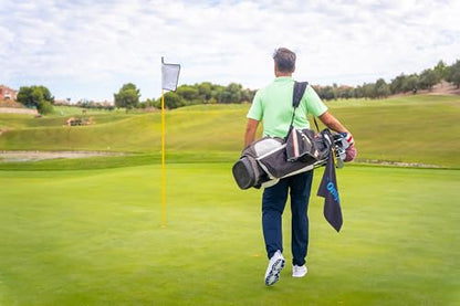 OnlyGolf Funny Microfiber Golf Towel – Large 14" x 20" Clip for Golf Bags Clubs Balls Perfect Golf Gag Gift Enthusiasts Waffle Men Premium Carabiner (Black OnlyBack9) - color: Black Onlyback9