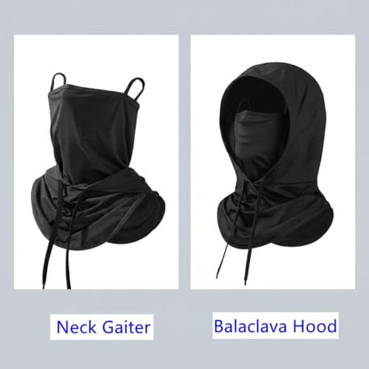 Cooling Balaclava Sun UV Protection Hood Breathable Full Head Mask Face Cover for Men Women Cycling Motorcycle Fishing - color: Black
