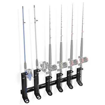 Koova Wall Mount Fishing Rod Holders & Reel Storage | Sturdy Fishing Pole Holders | Steel Rack Fishing Organizers and Storage - size: Mixed Combination