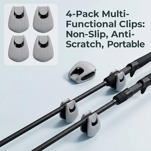 EVKILKJS Fishing Rod Waist Belt, Universal Compatible with Lightweight Rods, One-Second Locking Quick Installation, Soft EVA Fixation to Prevent Scratches, Portable rable Multifunctional Holder
