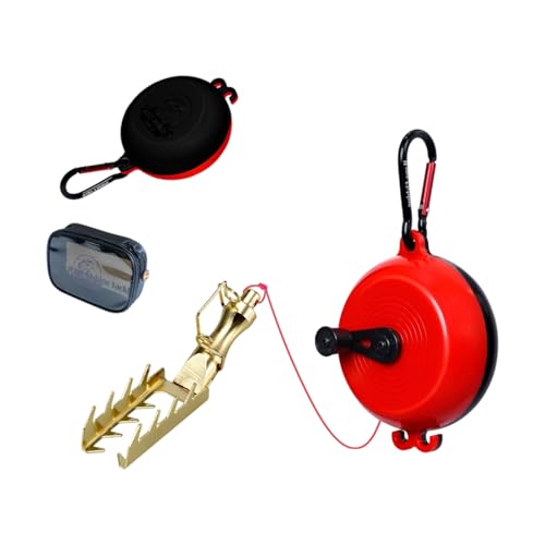 Fishing Lures Device Hard Baits Equipment with 30M Line Fishing Baits Retrievers Savers Accessories Tackle Recovery Tool - color: black red
