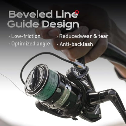 Handing LITE II Spinning Reels Freshwater Spinning Fishing Reels 14.33 Lbs Max Drag Ultra Smooth 5.2:1 Gear Ratio Aluminum Spool 3+1 BB Handle Interchangeable - size: Size 5000