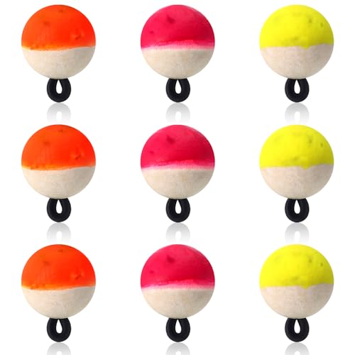 9 Pcs Fly Fishing Strike Indicators for Trout Neon Fishing Bobbers Floats - size: X-Small, style: Neon