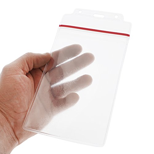 Extra Large Waterproof Badge Holder - 4 X 6 Inch Passport & International Immunization Card - Heavy Duty Resealable Zip Top Closure - 4x6 Holders by Specialist ID (Great for Cruise Essentials) - size: 1 Single