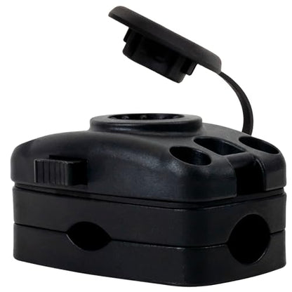 Five Oceans Fishing Rod Holder for Boat with Deck Mount Base, Black, High-Impact Nylon for Boats & Kayaks, Multiple Sizes - style: Compatible Rail Mount Base