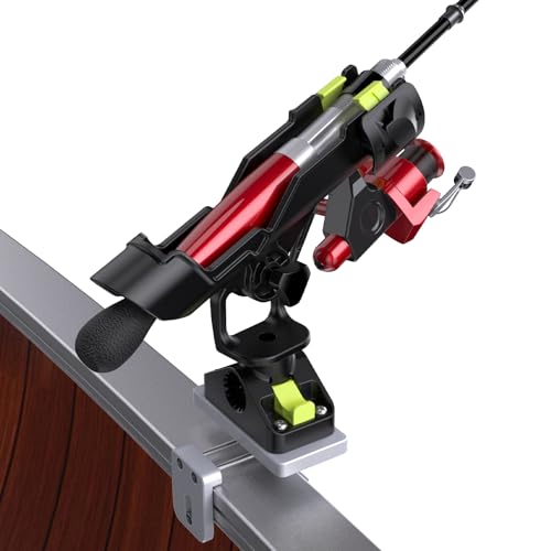 Combo Mount Fishing Rod Holders - 360 Degree Adjustable Boat Rod Rack - style: Rod Holder+rail Mount+track Mount