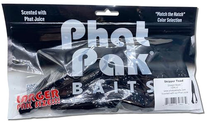 Phat Pak Baits - Skipper Toad Zoom Horny Toad Style Soft Plastic Frog 4" 10ct Top Water Bass Fishing Lure - color: Straight White