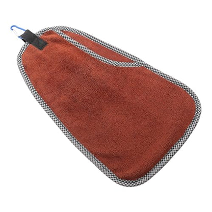 Abaodam Quick Dry Outdoor Fishing Towel with Carabiner Clip, Microfiber Hand Towel for Saltwater Fishing Gear and Boat Use, Lightweight Camping and Hiking Accessory in Khaki