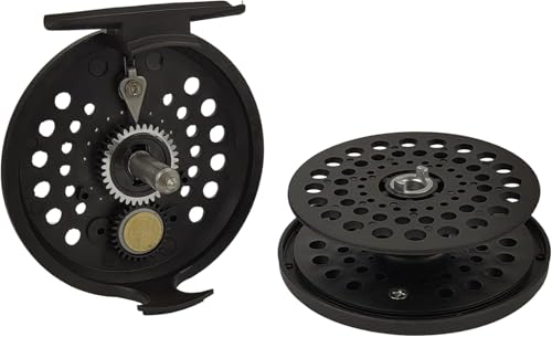 Aventik CM Graphite Fly Reel Click Drag System Classic IV Graphite Large Arbor Sizes 3/5, 5/7 Fly Fishing Reels - style: With Line