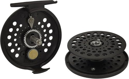 Aventik CM Graphite Fly Reel Click Drag System Classic IV Graphite Large Arbor Sizes 3/5, 5/7 Fly Fishing Reels - style: With Line
