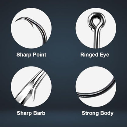 Reaction Tackle Circle Hooks - High Carbon Steel Fishing Hooks for Catfish, Bass and Saltwater Fishing - Sharp Offset Inline Point, Corrosion Resistant Black (25-Pack) - size: #1/0