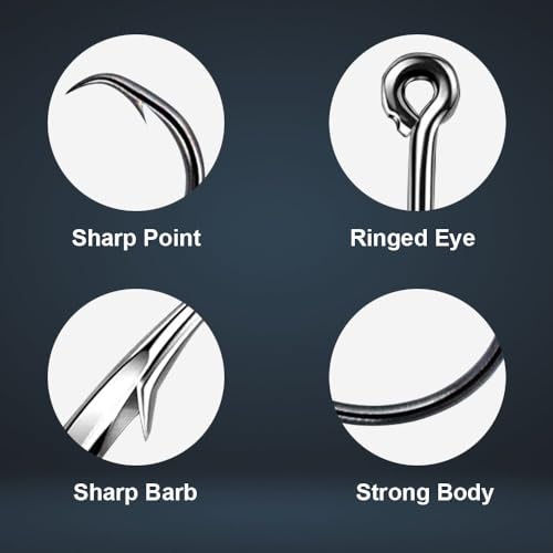 Reaction Tackle Circle Hooks - High Carbon Steel Fishing Hooks for Catfish, Bass and Saltwater Fishing - Sharp Offset Inline Point, Corrosion Resistant Black (25-Pack) - size: #9/0