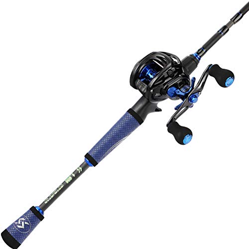 Sougayilang Speed Bass Fishing Rods, Porable Light Weight High Carbon 4 Pc Blanks for Travel Freshwater Fishing-Spinning & Casting