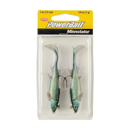 Berkley PowerBait Minnotator Fishing Soft Bait - color: HD Emerald Shiner, size: 3 in - 1/4 oz