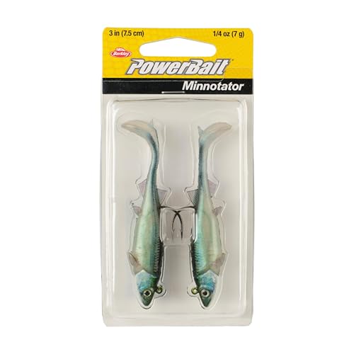 Berkley PowerBait Minnotator Fishing Soft Bait - color: HD Emerald Shiner, size: 3 in - 1/4 oz