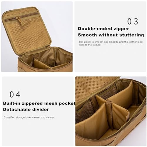 Fishing Tackle Bag Outdoor Camping Cookware Tool Bag Portable Large Capacity Tote Storage Bag Picnic Tactical Soft Case (CP Camouflage(13.38''L x 5.51''W x 5.51''H)) - color: CP Camouflage(13.38''L x 5.51''W x 5.51''H)