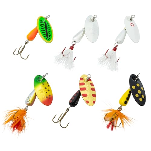 Panther Martin Fishing Lures 6-Pack All Time Greatest Fish Catcher World Famous Spinning Lures in Value Kit Spinners for Trout, Salmon, Panfish, Bass, Crappie & Perch - style: Bass & Trout Annihilators