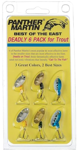 Panther Martin Fishing Lures 6-Pack All Time Greatest Fish Catcher World Famous Spinning Lures in Value Kit Spinners for Trout, Salmon, Panfish, Bass, Crappie & Perch - style: Best of the East
