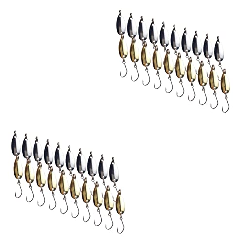 BESPORTBLE 40pcs Fishing Lure Blades Bright Metal Bait for DIY Spinnerbaits Reusable Blades for Bass and Walleye Fishing Lightweight Accessories