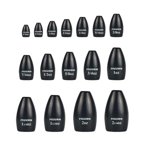 5Pcs Tungsten Bullet Fishing Weights, 16 Sizes Insert-Free Tungsten Flipping Sinkers for Bass Fishing, 1/16oz - 2.25oz - color: No Chip Black, size: 3/4oz - 5pcs